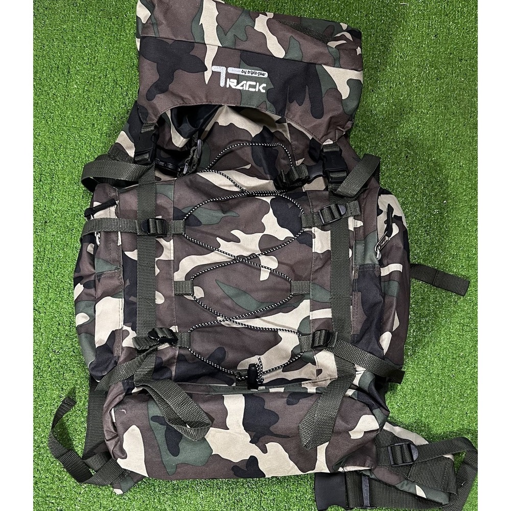 Vintage Camo Backpack Framed Outdoor Hunting Hiking Rucksack Woodland Camoflauge